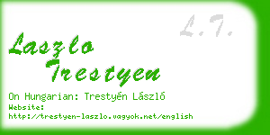laszlo trestyen business card