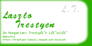 laszlo trestyen business card